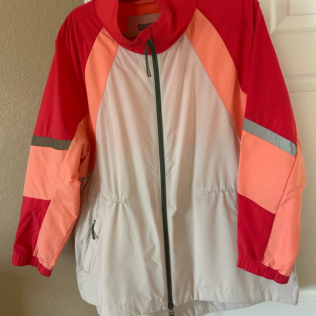 Talbots Red, Pink, And White Varsity Jacket
